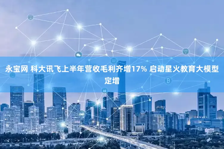 永宝网 科大讯飞上半年营收毛利齐增17% 启动星火教育大模型定增